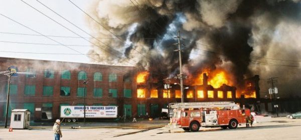 Warehouse fire picture