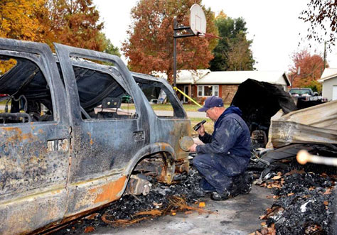 Inspection after a car fire